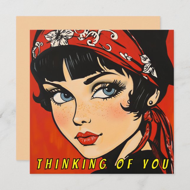 Att tänka på dig hela tiden julkort (Fram/baksida)