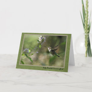 Att tänka på dig Hummingbird Card Kort