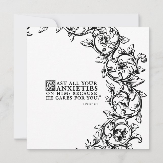 Att tänka på dig inspirerande hälsning-kort julkort (Framsida)