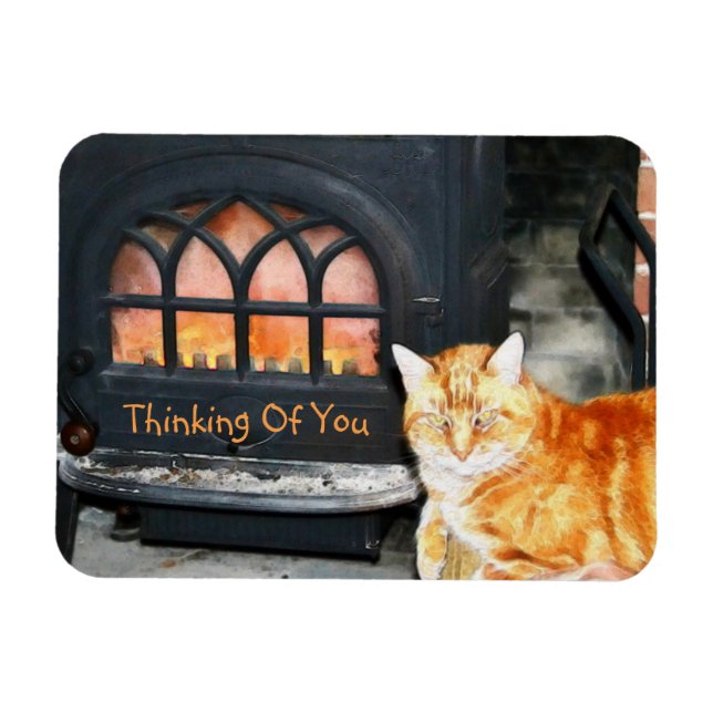 Att tänka på dig Katt Magnet (Horisontell)