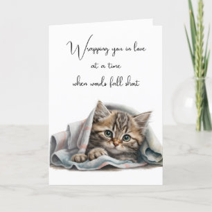 Att tänka på dig Kattunge i en Blanket Kort