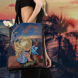 Att tänka på dig Little Girl Tygkasse