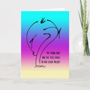 Att tänka på dig - måne stiger, tidvattnet dansar helgkort