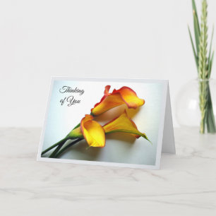 Att tänka på dig med Mango Färgad Calla Lilies Kort