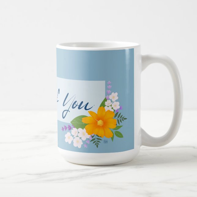 Att tänka på dig med support Bouquet Kaffemugg (Höger)