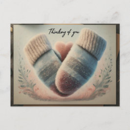 "Att tänka på dig med varm Önskemål och varsamhet" Vykort