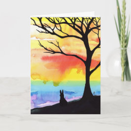 Att tänka på dig, miss dig Rabbit Card by Bihrle Kort