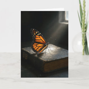 Att tänka på dig Monarch Butterfly på en Heliga Bi Kort