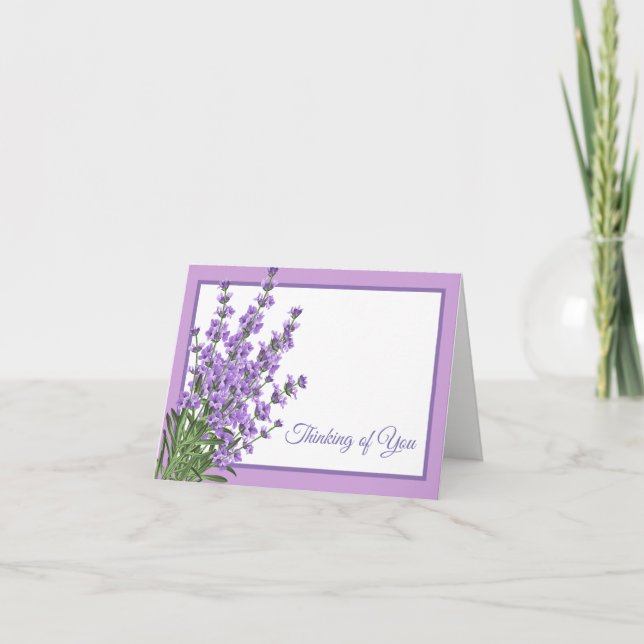Att tänka på dig Note Card-Lavender Kort (Framsida)