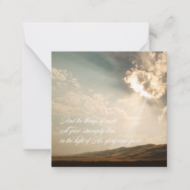 Att tänka på dig Notecard - sätt på Ögonen på Jesu Anteckningskort (Framsida)