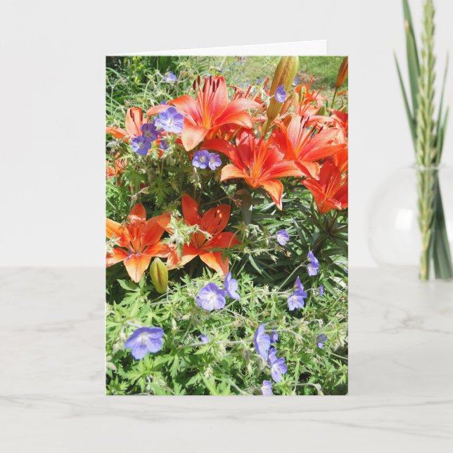 Att tänka på dig, Orange Lillies Kort (Framsida)
