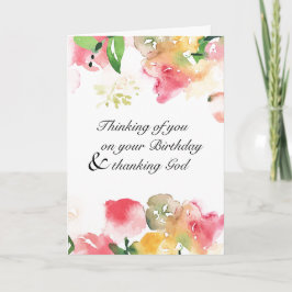 "Att tänka på dig på din födelsedag" anteckningsko Anteckningskort