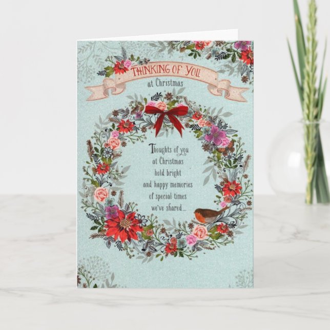 att tänka på dig på julklapp kort (Framsida)