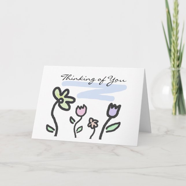 Att tänka på dig - Pastel Garden Kort (Framsida)