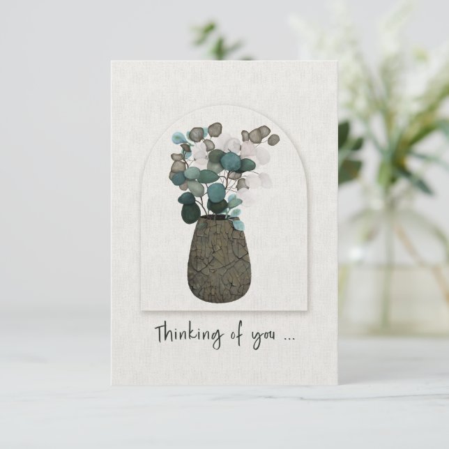 Att tänka på dig Silver-dollar i Vas (Stående Fram)