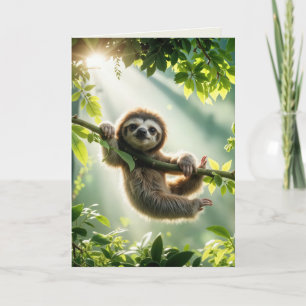 Att tänka på dig Sloth in Sunshine Kort