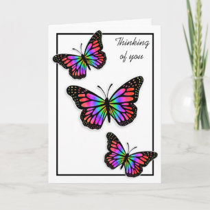 Att tänka på dig, Söt Butterflies Kort
