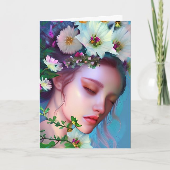 Att tänka på dig | Söt Fairy Kort (Framsida)