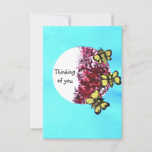 Att tänka på dig tack kort (Framsida)