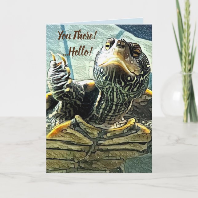 Att tänka på dig Turtle Card Kort (Framsida)