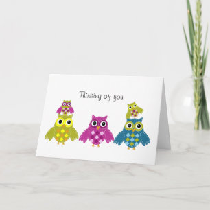 Att tänka på dig Uggla Card Kort