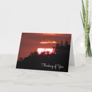 Att tänka på dig Vacker Sunset Kort