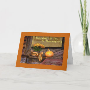 Att tänka på dig vid Thanksgiving Card Helgkort
