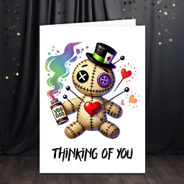 Att tänka på dig Voodoo Doll Hälsning Kort