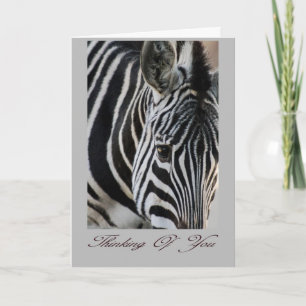 Att tänka på dig - Zebra - Animal Kort
