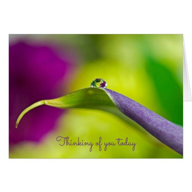 att tänka på din avgrund på löv hälsningskort (Framsidan Horizontal)