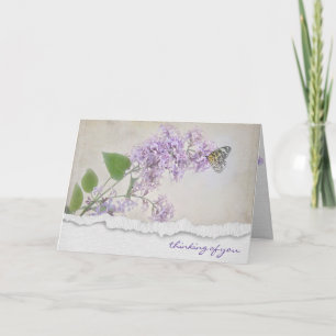 att tänka på din fjäril på lilac kort