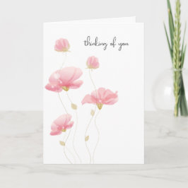 Att tänka på din Rosa Blommigt Kort