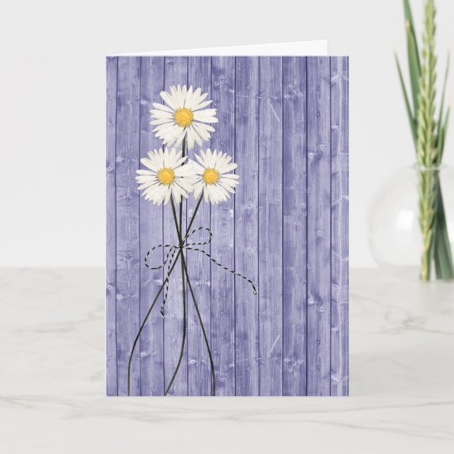 Att tänka på dina Daisy på Lila Wood Kort (Framsida)