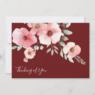 Att tänka på ditt Blommigt Note Card Anteckningskort