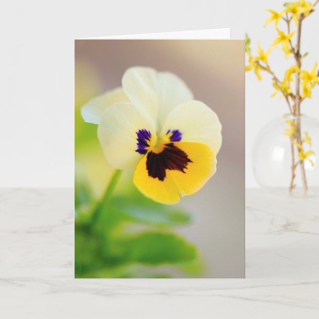 Att tänka på ditt cancerstöd kort (Gul blomma)