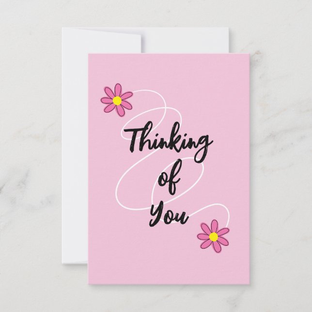 Att tänka på ditt Rosa Greeting Card Tack Kort (Framsida)
