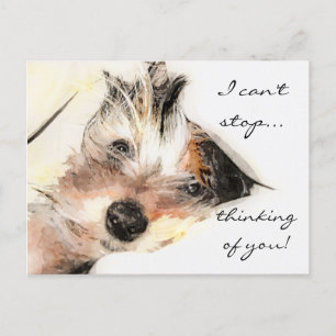 Att tänka på ditt Yorkie Anpassade Postcard Vykort