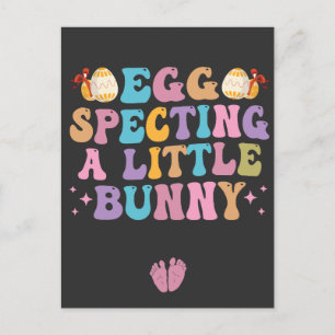 Att tänka på en liten Gravid från Bunny Påsk Meddelande Vykort