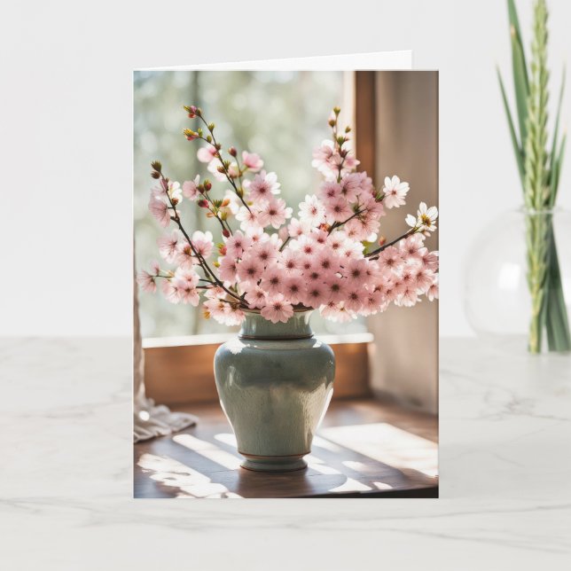 Att tänka på er Cherry-Blommar Kort (Framsida)