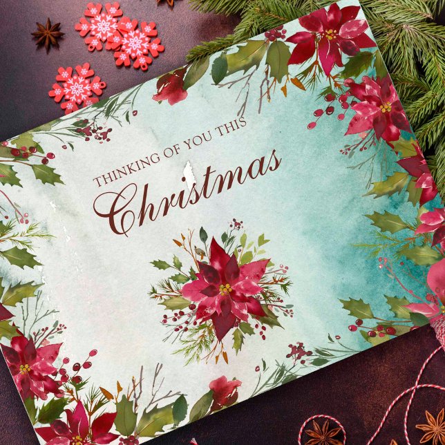 Att tänka på er kondoleans och sympati jul helgkort (Christmas remembrance card, thinking of you)