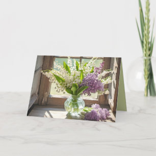 Att tänka på er Lily of The Valley och Lilacs Kort