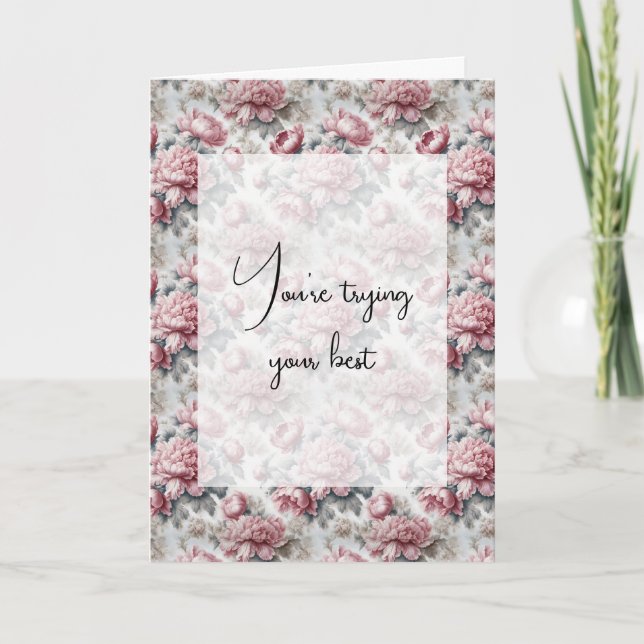 Att tänka på er Peonies Kort (Framsida)