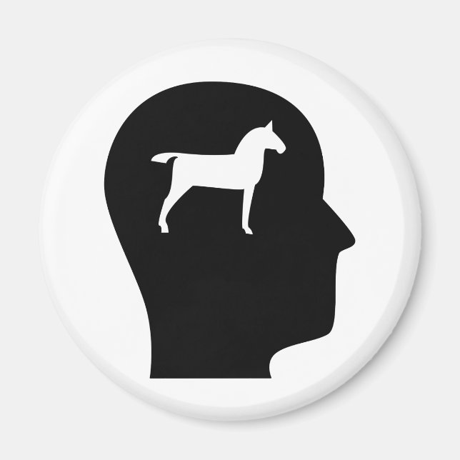 Att tänka på hästar magnet (Framsidan)