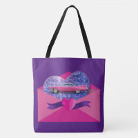 Att tänka på Lila Shoulder Tote Bag