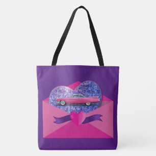 Att tänka på Lila Shoulder Tote Bag Tygkasse