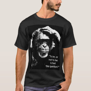 Att tänka på Monkey Pop Art Shakespeare Quote Mana T Shirt