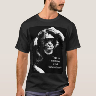 Att tänka på Monkey Shakespeare Quote Pop Art Mana T Shirt