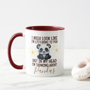 Att tänka på Pandas - Lustig Personlig Mugg