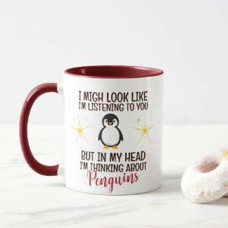 Att tänka på Penguins - Lustig Personlig Mugg