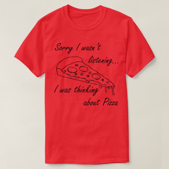Att tänka på Pizza Italia Food Pizza Chef T Shirt (Design framsida)